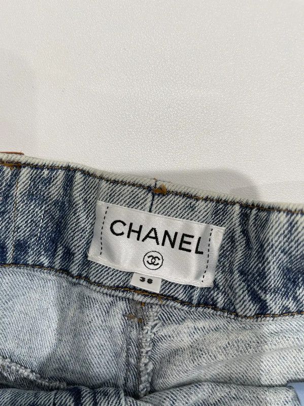 Chanel Chanel Light Blue Cotton Women's Denim Pants 0089 Size 28" / US 6 / IT 42 - 6 Thumbnail