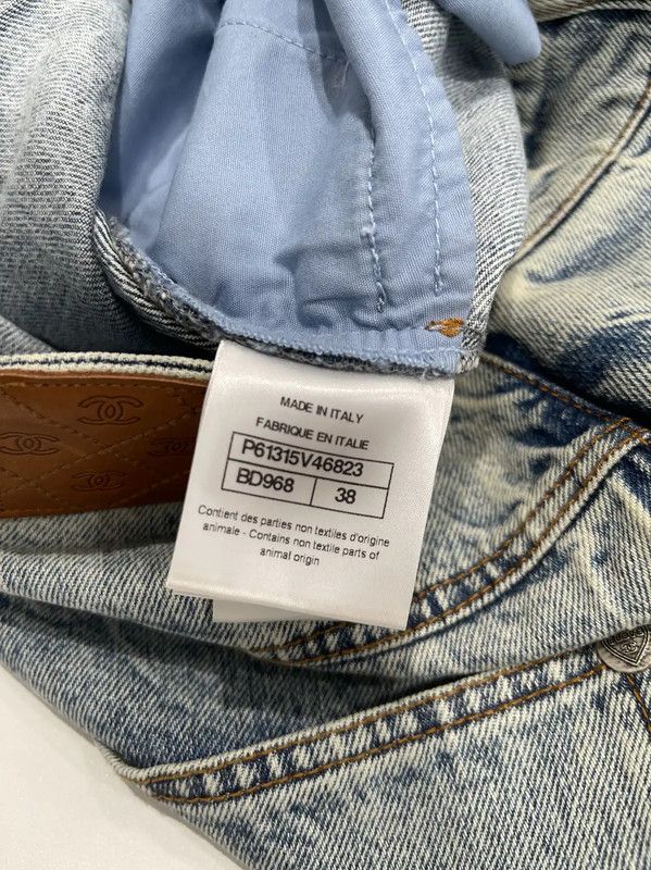 Chanel Chanel Light Blue Cotton Women's Denim Pants 0089 Size 28" / US 6 / IT 42 - 7 Thumbnail