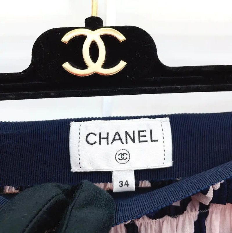 Chanel Chanel Pleated Pink Silk Blend Mini Skirt 0089 Size 23" - 8 Thumbnail