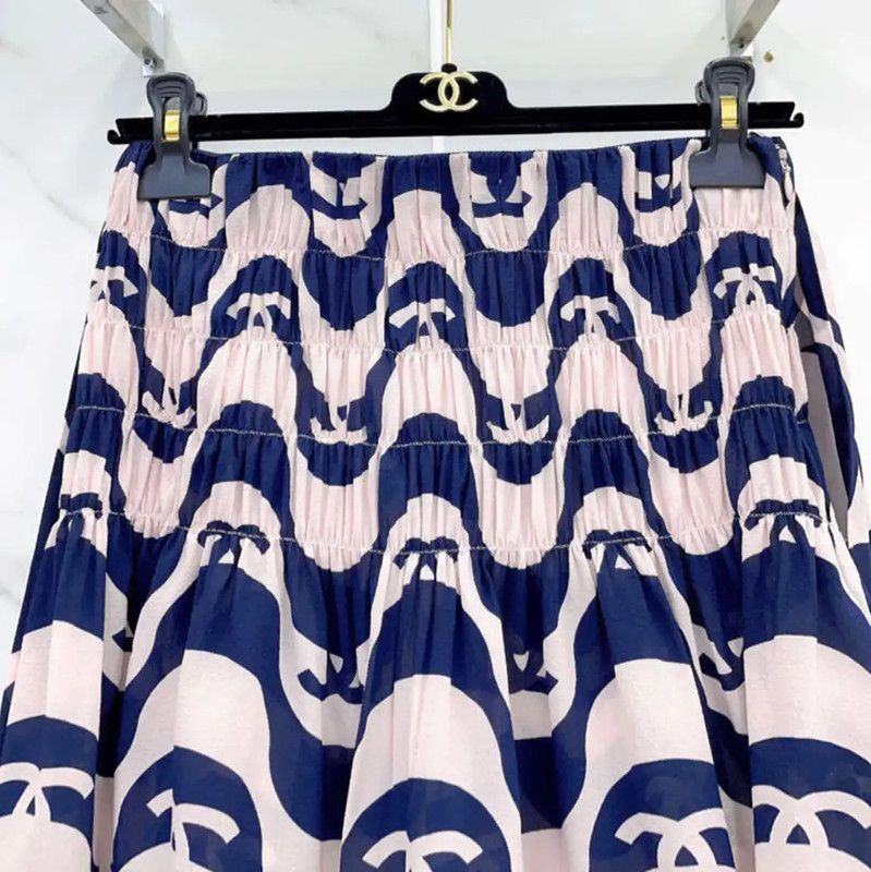 Chanel Chanel Pleated Pink Silk Blend Mini Skirt 0089 Size 23" - 6 Thumbnail