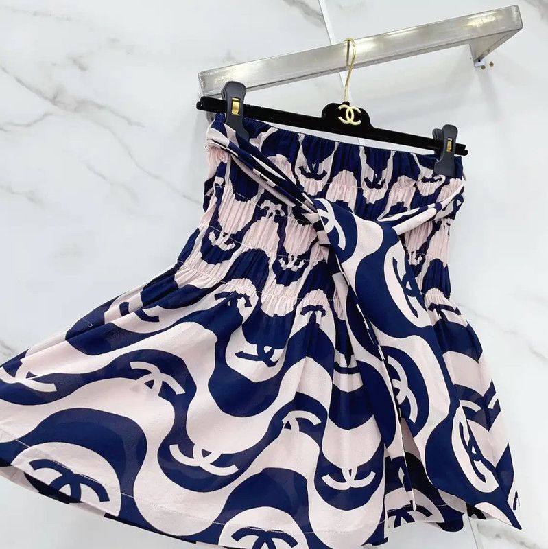 Chanel Chanel Pleated Pink Silk Blend Mini Skirt 0089 Size 23" - 5 Thumbnail
