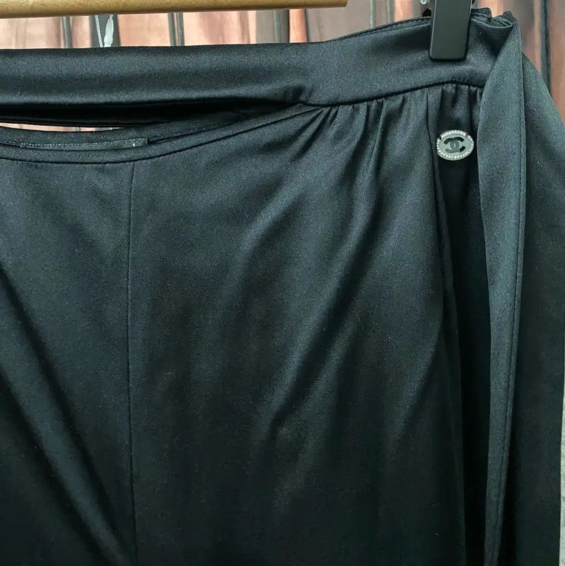 Chanel Chanel Black Silk Casual Pants for Women 0089 Size 28" / US 6 / IT 42 - 5 Thumbnail