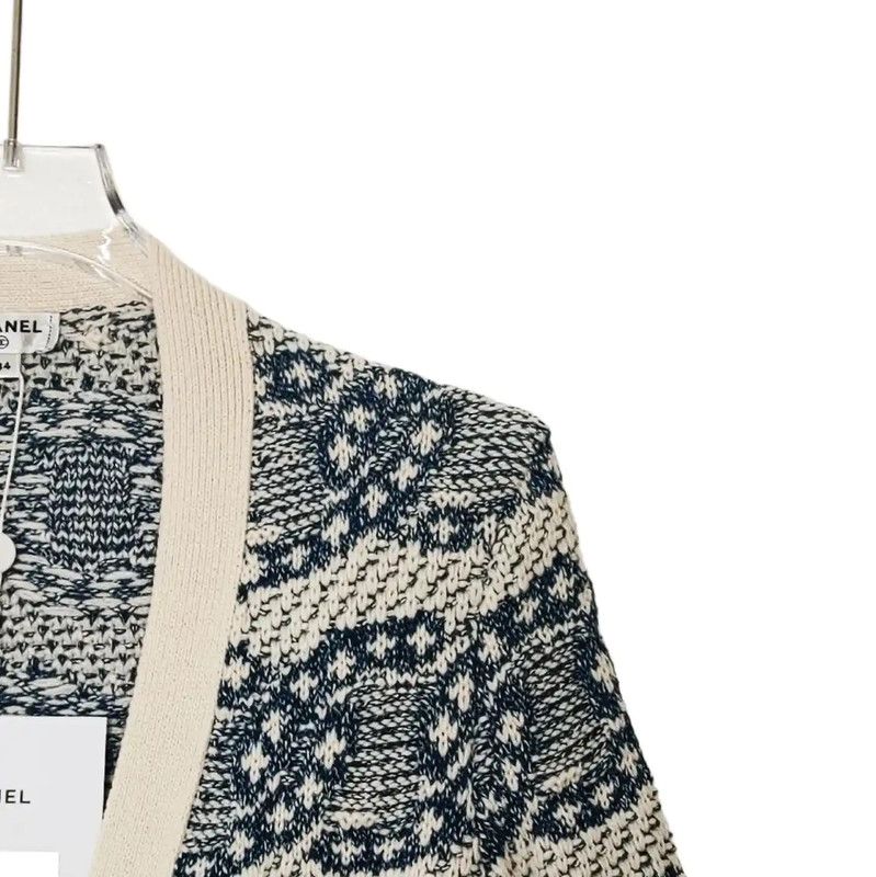 Chanel Chanel Knit Cotton Blend Cardigan for Women 0089 Size M / US 6-8 / IT 42-44 - 3 Thumbnail