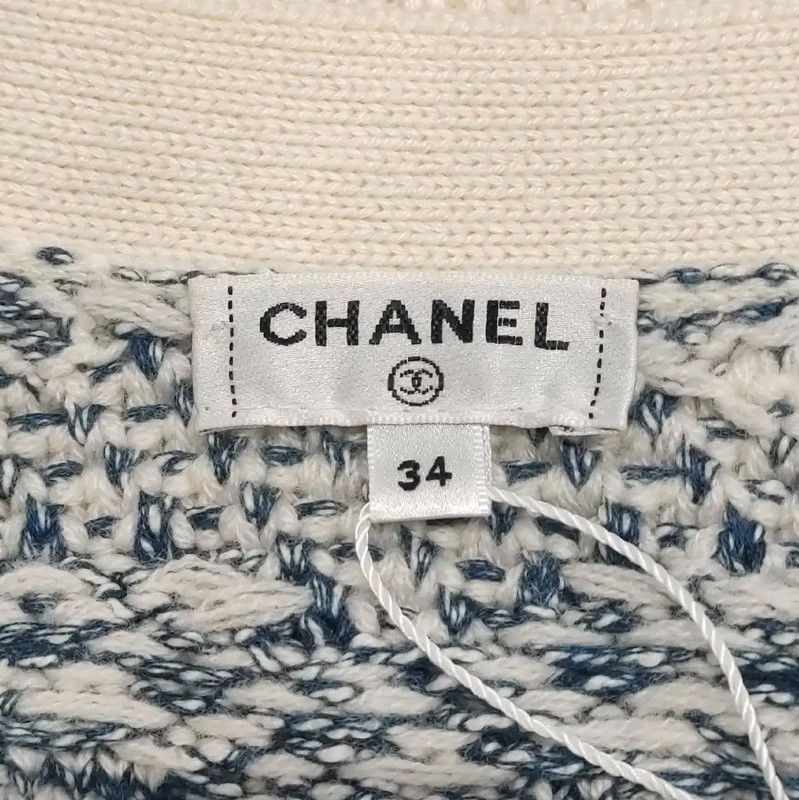 Chanel Chanel Knit Cotton Blend Cardigan for Women 0089 Size M / US 6-8 / IT 42-44 - 5 Thumbnail