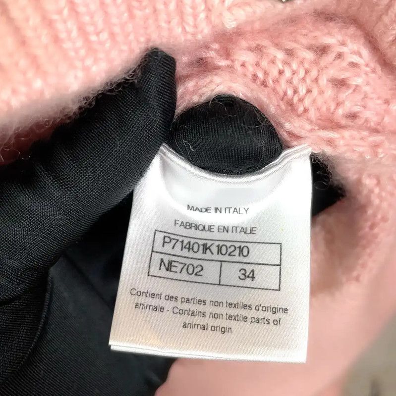 Chanel Chanel Pink Cashmere Blend Cardigan for Women 0089 Size S / US 4 / IT 40 - 9 Thumbnail