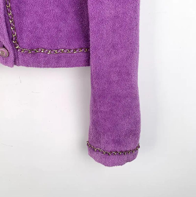Chanel Chanel Purple Cotton Cardigan for Women 0089 Size S / US 4 / IT 40 - 4 Thumbnail