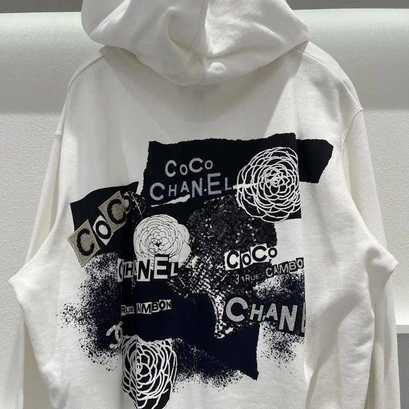 Chanel Chanel Women's White Hooded Jacket L Size 0089 Size L / US 10 / IT 46 - 3 Thumbnail