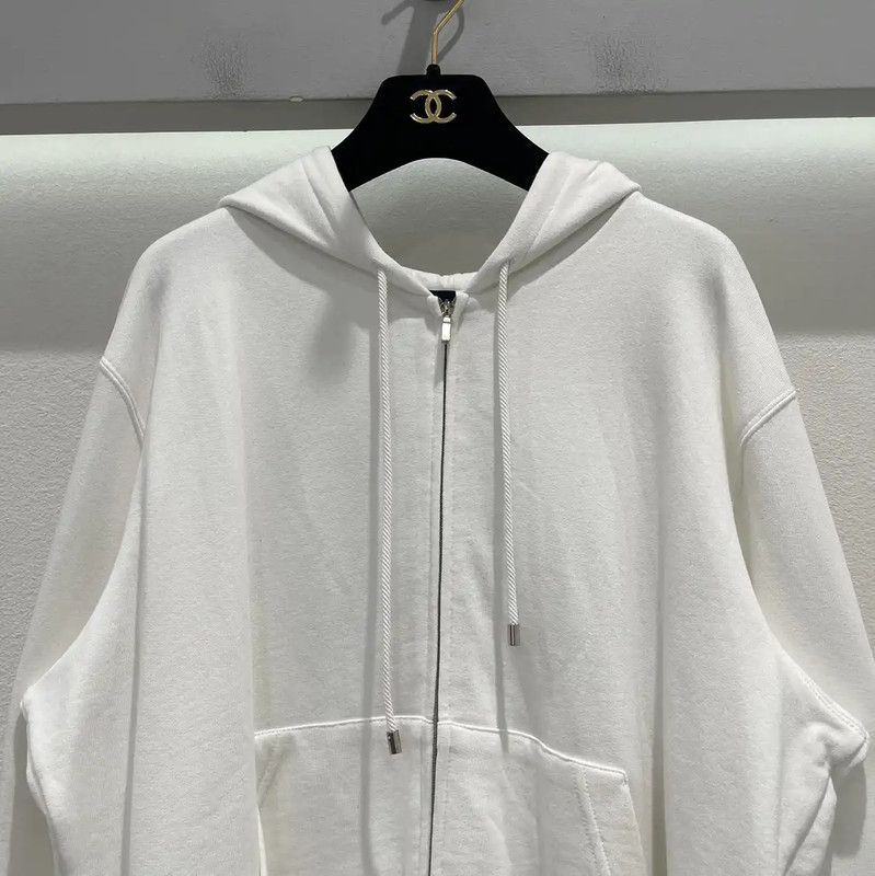 Chanel Chanel Women's White Hooded Jacket L Size 0089 Size L / US 10 / IT 46 - 4 Thumbnail