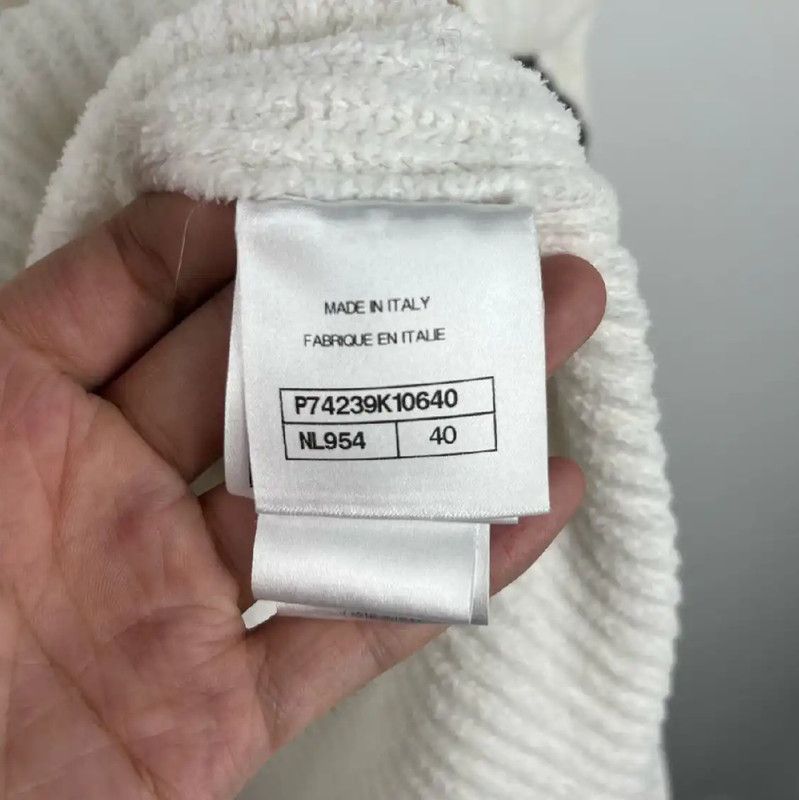 Chanel Chanel White Cotton Cardigan for Women 0089 Size XL / US 12-14 / IT 48-50 - 4 Thumbnail