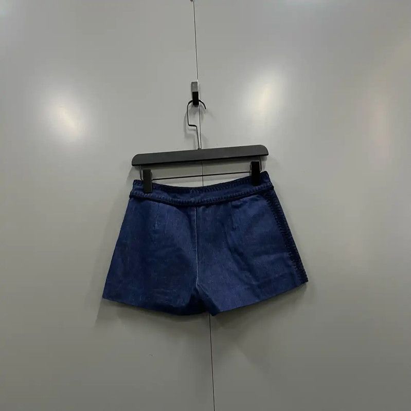 Miu Miu Miu Miu Summer Navy Cotton Women's Shorts 0089 Size 26" / US 2 / IT 38 - 2 Thumbnail