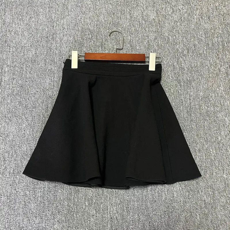 Miu Miu Miu Miu Black Wool Summer Skirt for Women 0089 Size 23" - 2 Thumbnail