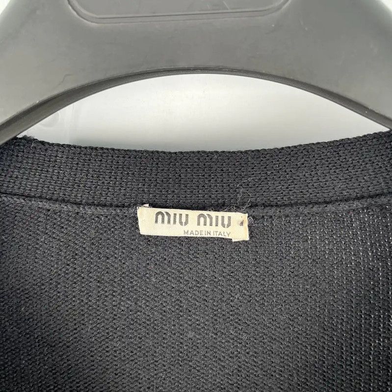 Miu Miu Miu Miu Black Cardigan for Women in Size M 0089 Size M / US 6-8 / IT 42-44 - 6 Thumbnail