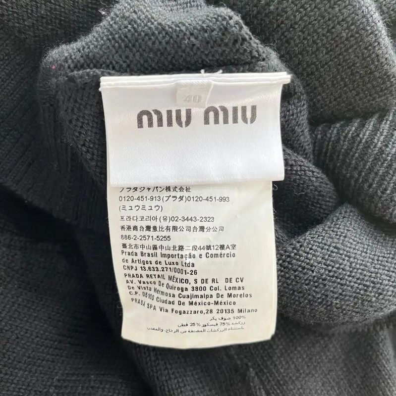 Miu Miu Miu Miu Black Cardigan for Women in Size M 0089 Size M / US 6-8 / IT 42-44 - 7 Thumbnail