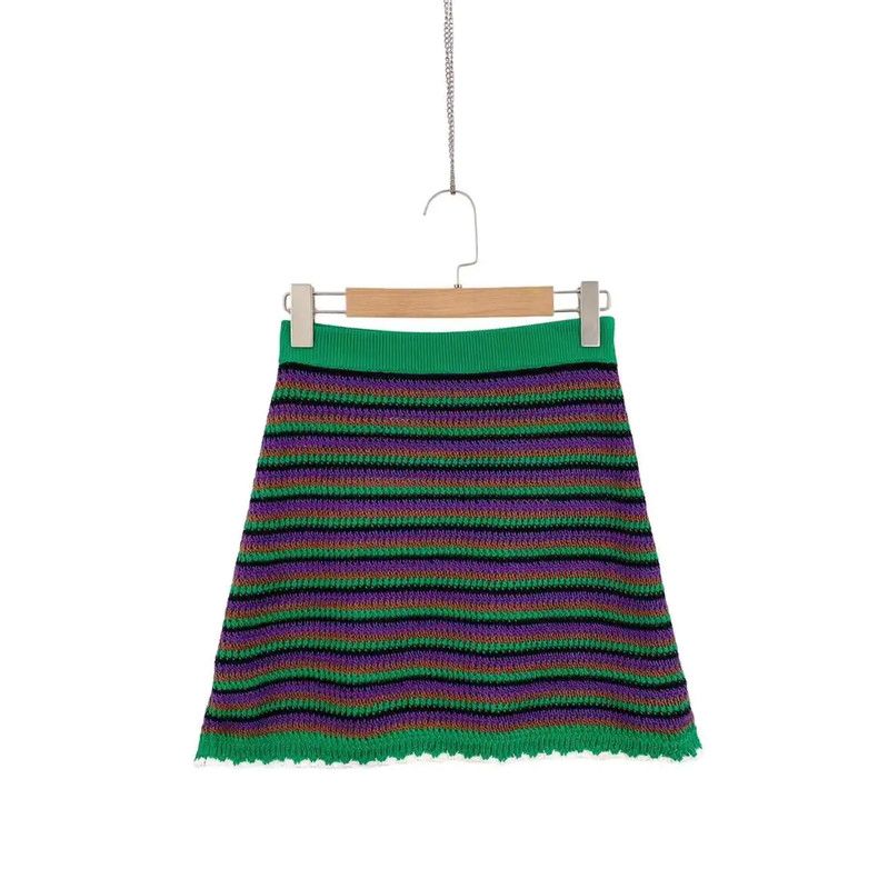 Miu Miu Miu Miu Multicolor Cotton Women's Skirt 0089 Size 28" / US 6 / IT 42 - 2 Thumbnail