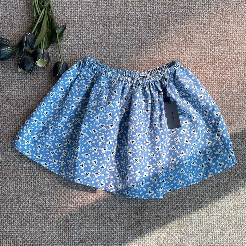Miu Miu Miu Miu Multicolor Cotton Half Skirt 0089 Size 28" / US 6 / IT 42 - 2 Thumbnail