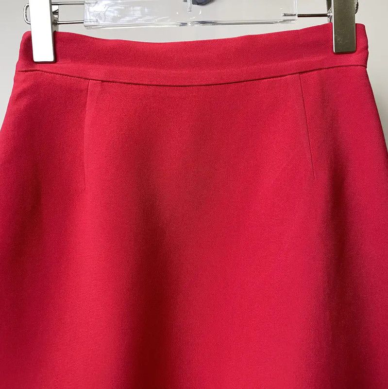 Miu Miu Miu Miu Red Cotton Mini Skirt 0089 Size 23" - 3 Thumbnail