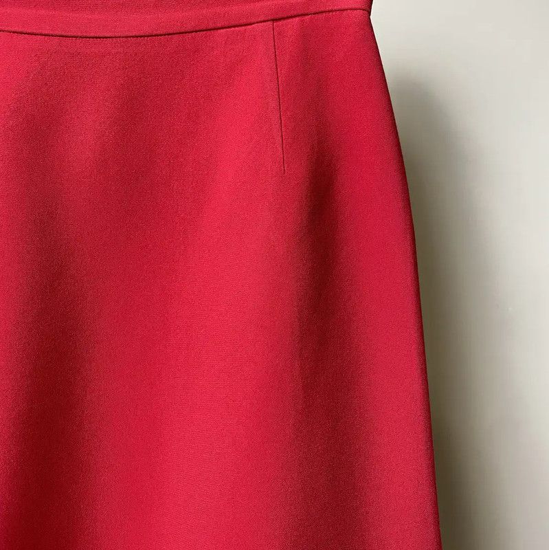 Miu Miu Miu Miu Red Cotton Mini Skirt 0089 Size 23" - 4 Thumbnail
