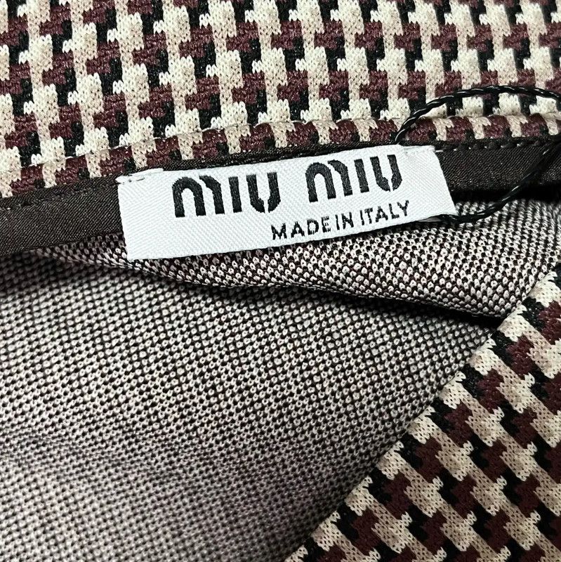 Miu Miu Miu Miu Brown Polyester Mini Skirt 0089 Size 22" - 4 Thumbnail