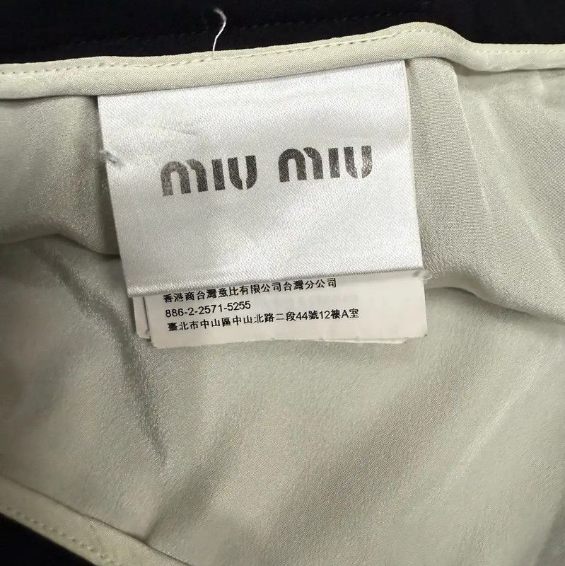 Miu Miu Miu Miu Black Cotton Women's Skirt 0089 Size 23" - 4 Thumbnail