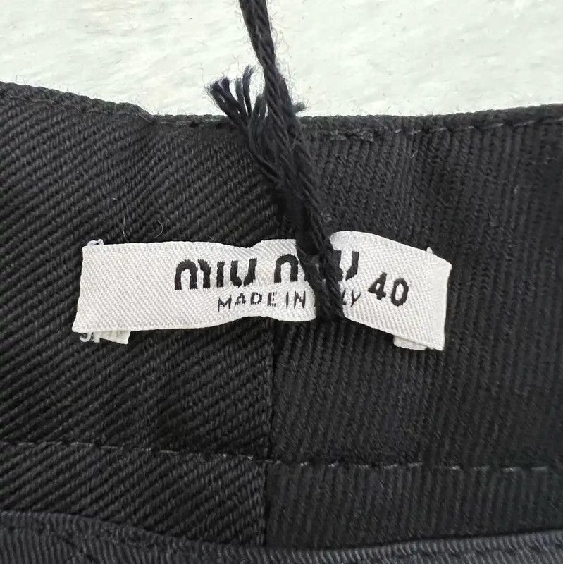 Miu Miu Miu Miu Summer Black Cotton Women's Shorts 0089 Size 28" / US 6 / IT 42 - 3 Thumbnail