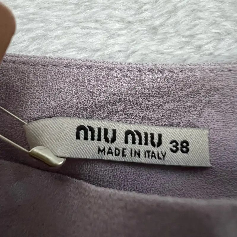 Miu Miu Miu Miu Deep Purple Cotton Summer Skirt 0089 Size 28" / US 6 / IT 42 - 3 Thumbnail