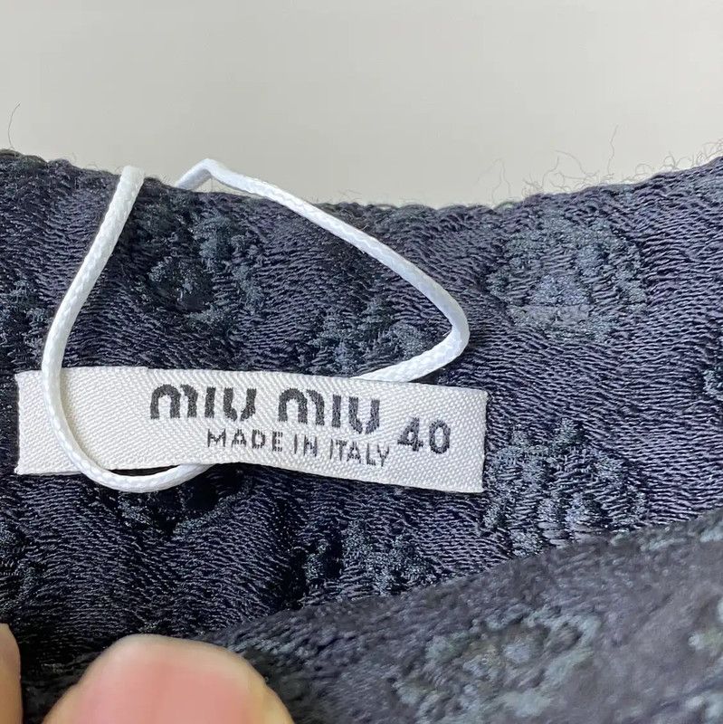 Miu Miu Miu Miu Women's Black Cotton Skirt 0089 Size 23" - 5 Thumbnail
