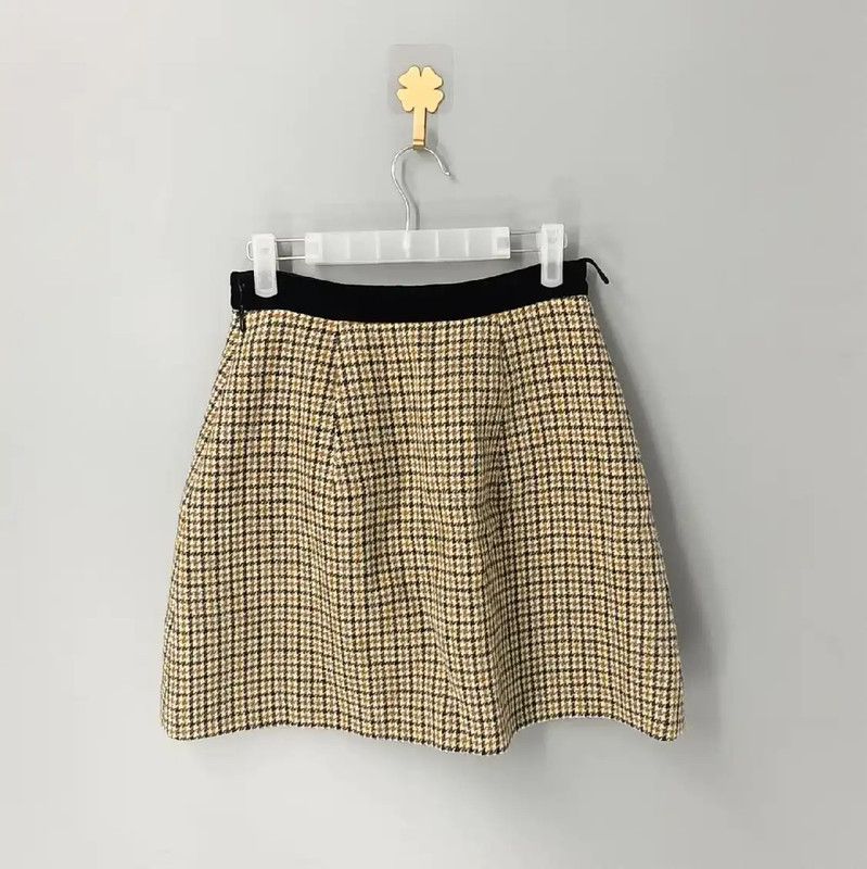 Miu Miu Miu Miu Light Brown Wool Skirt 0089 Size 36" / US 14 / IT 50 - 2 Thumbnail