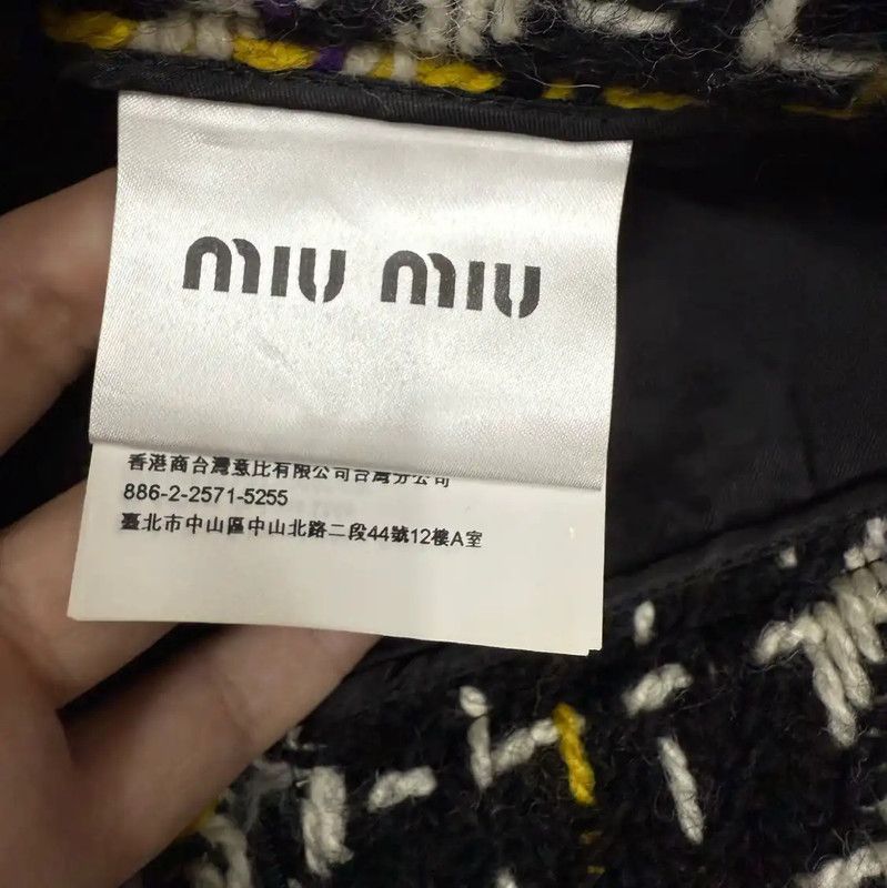 Miu Miu Miu Miu Multi-Color Polyester Mini Skirt 0089 Size 23" - 4 Thumbnail
