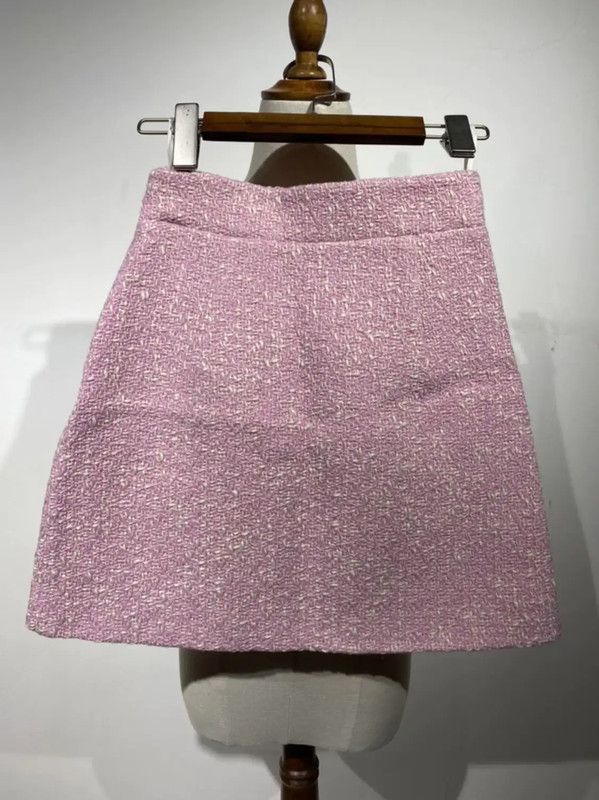 Miu Miu Miu Miu Pink Cotton Mini Skirt 0089 Size 22" - 2 Thumbnail