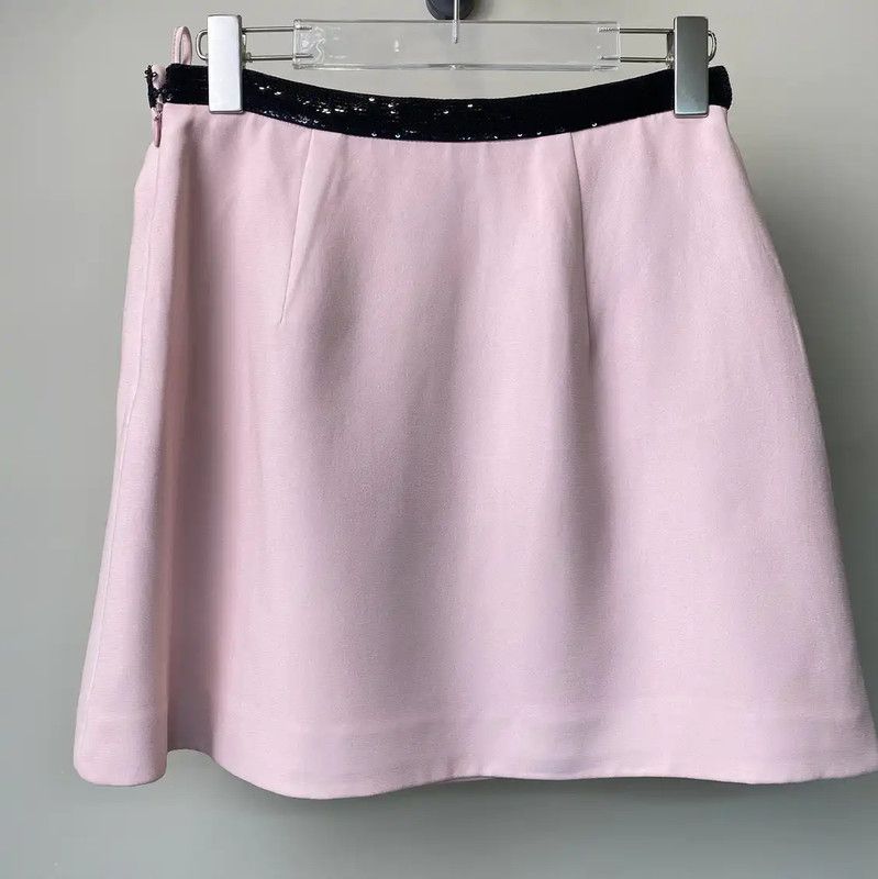 Miu Miu Miu Miu Pink Cotton Women's Skirt 0089 Size 23" - 2 Thumbnail