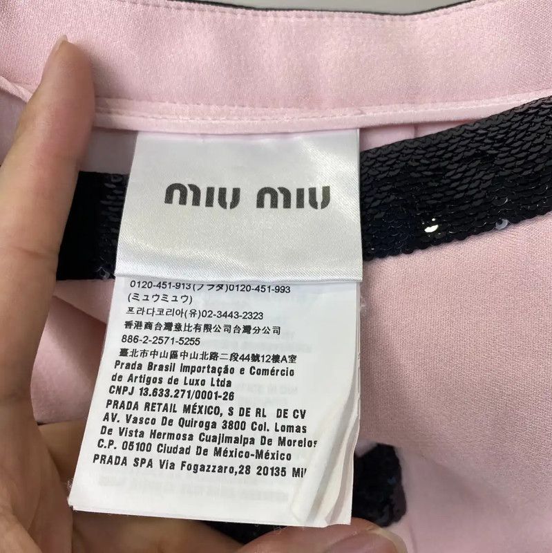Miu Miu Miu Miu Pink Cotton Women's Skirt 0089 Size 23" - 7 Thumbnail