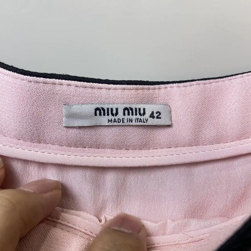 Miu Miu Miu Miu Pink Cotton Women's Skirt 0089 Size 23" - 6 Thumbnail