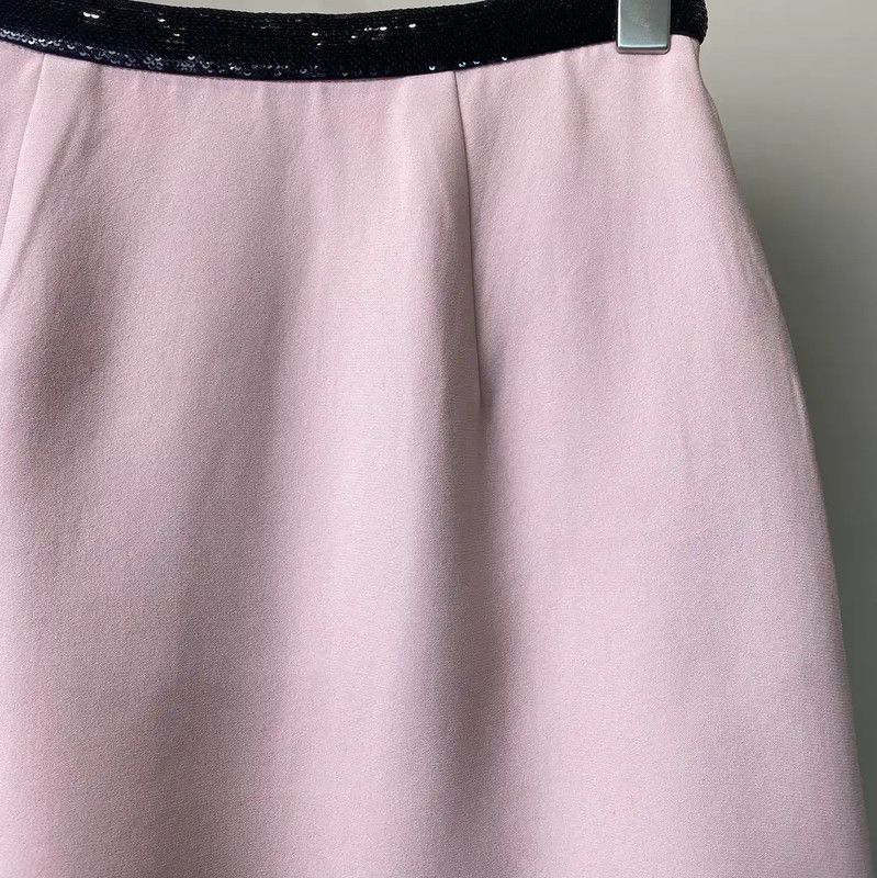 Miu Miu Miu Miu Pink Cotton Women's Skirt 0089 Size 23" - 3 Thumbnail