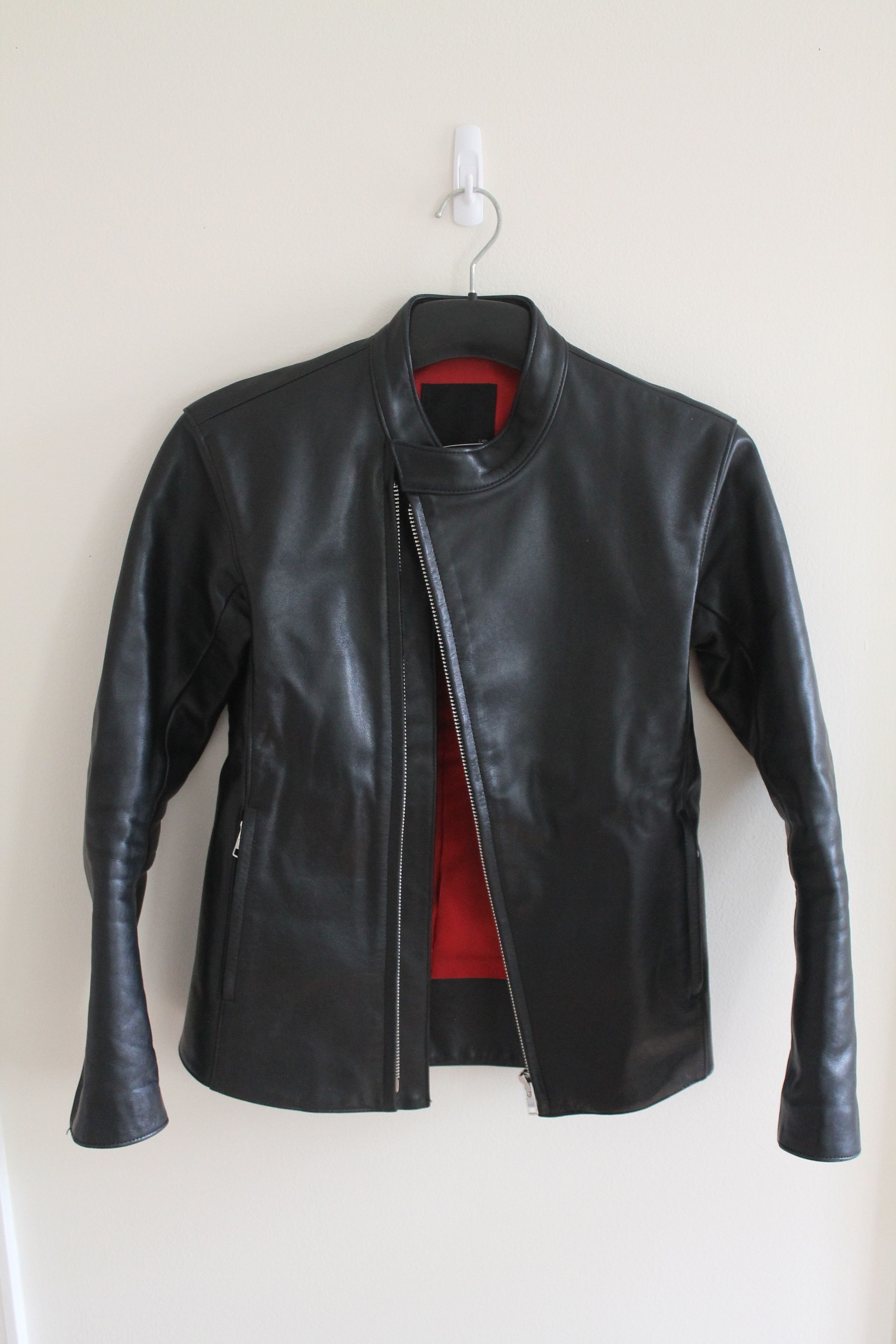 Asymmetrical Zip Leather