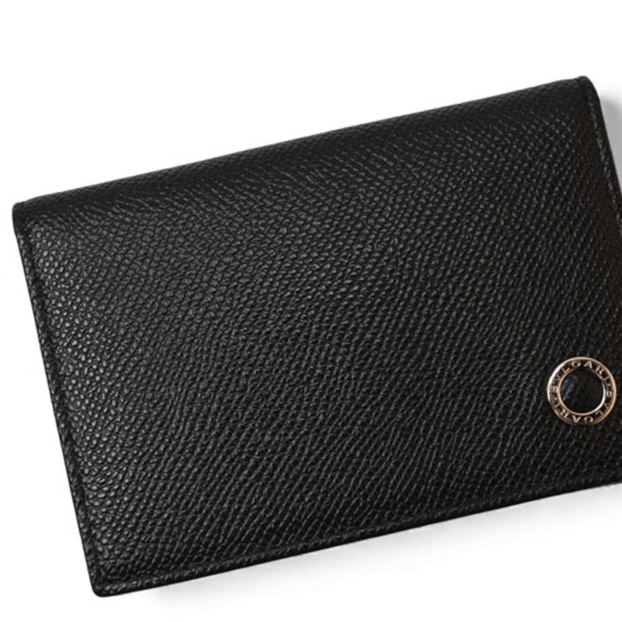 Bvlgari BVLGARI Man Card Holder in Grained Calfskin Leather, Black, 280297 Size ONE SIZE - 3 Thumbnail