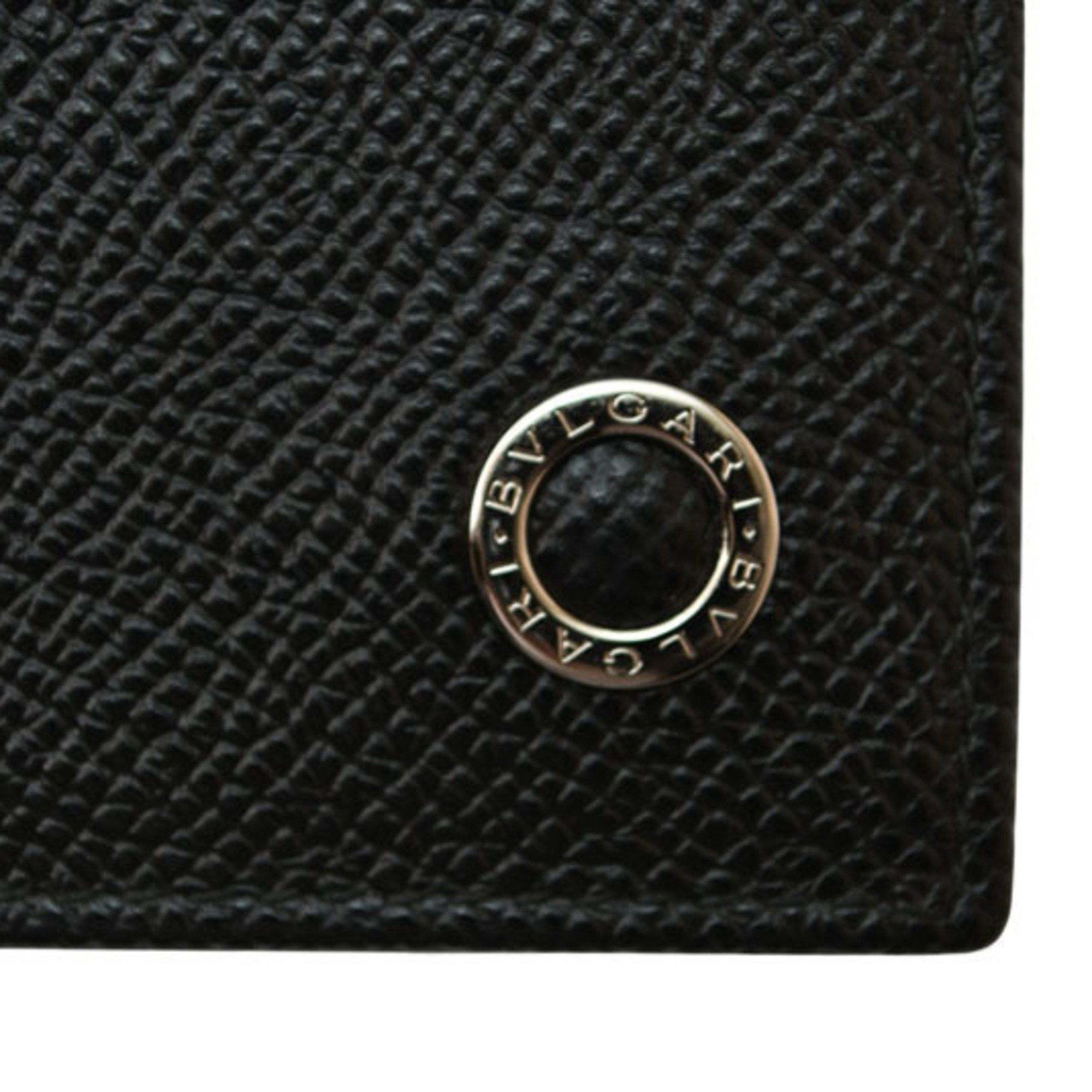 Bvlgari BVLGARI Man Card Holder in Grained Calfskin Leather, Black, 280297 Size ONE SIZE - 4 Thumbnail