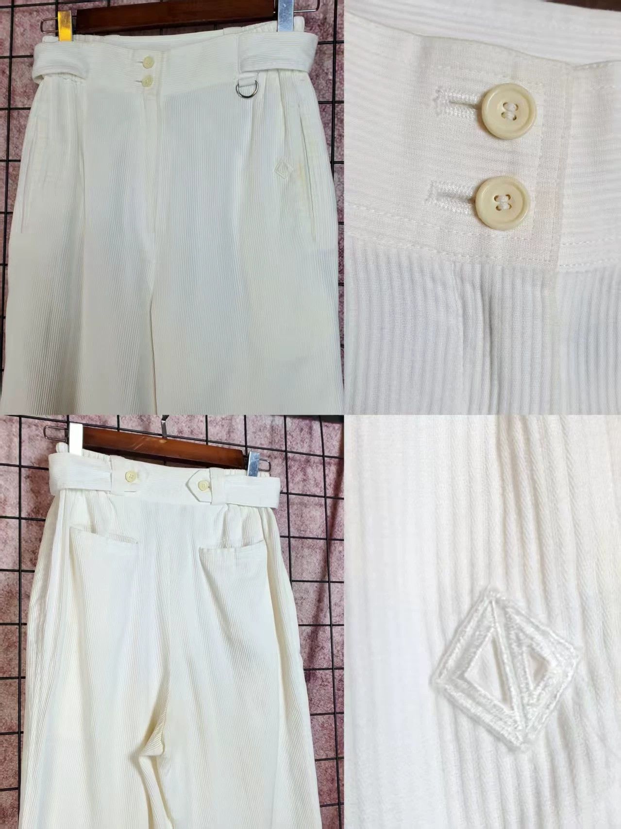 Dior Dior Vintage High-Waist Wide-Leg Pants - dmc Size US 26 / EU 42 - 3 Thumbnail