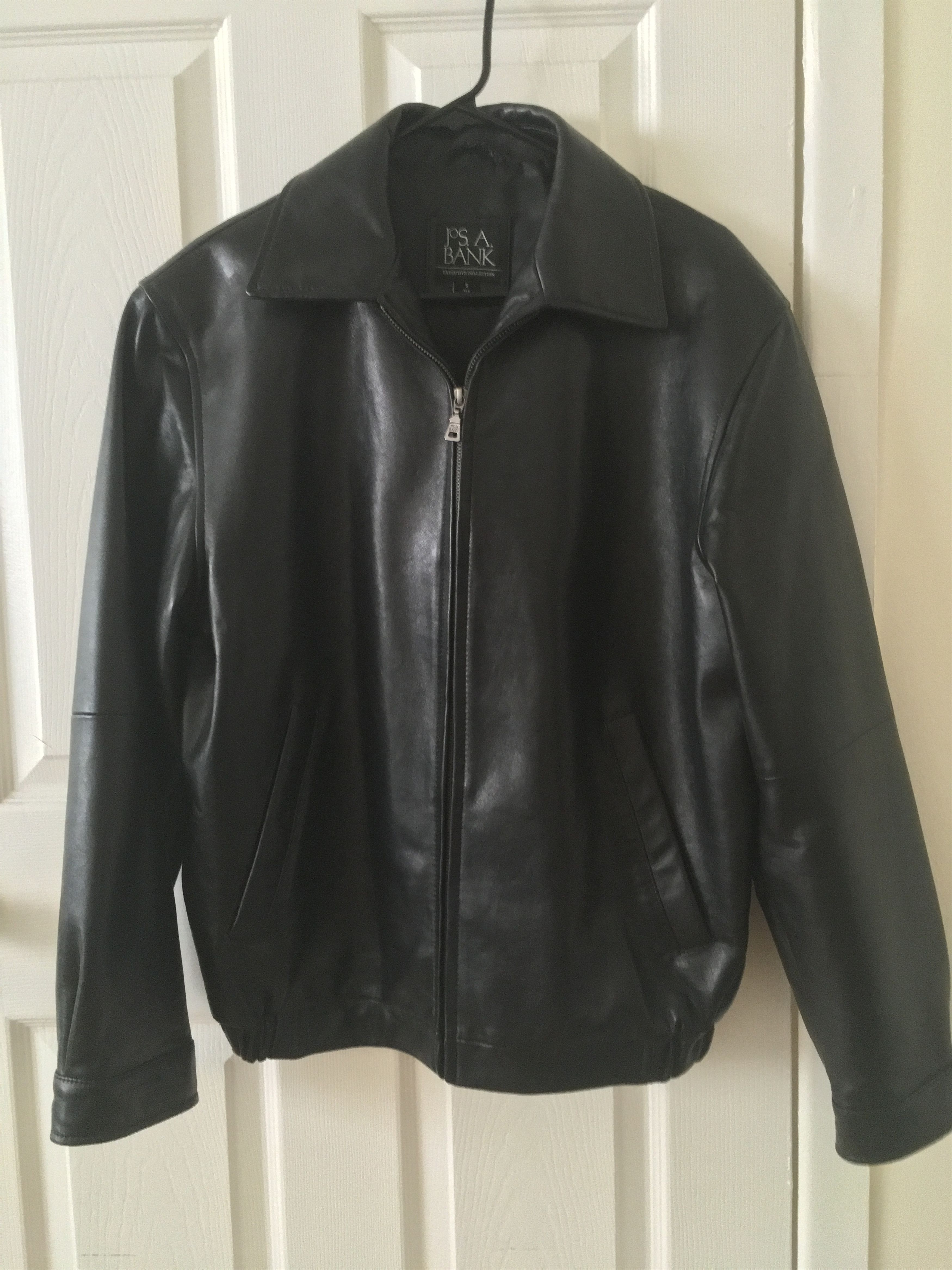Jos. A. Bank Signature Leather Bomber Jacket Executive Collection Grailed