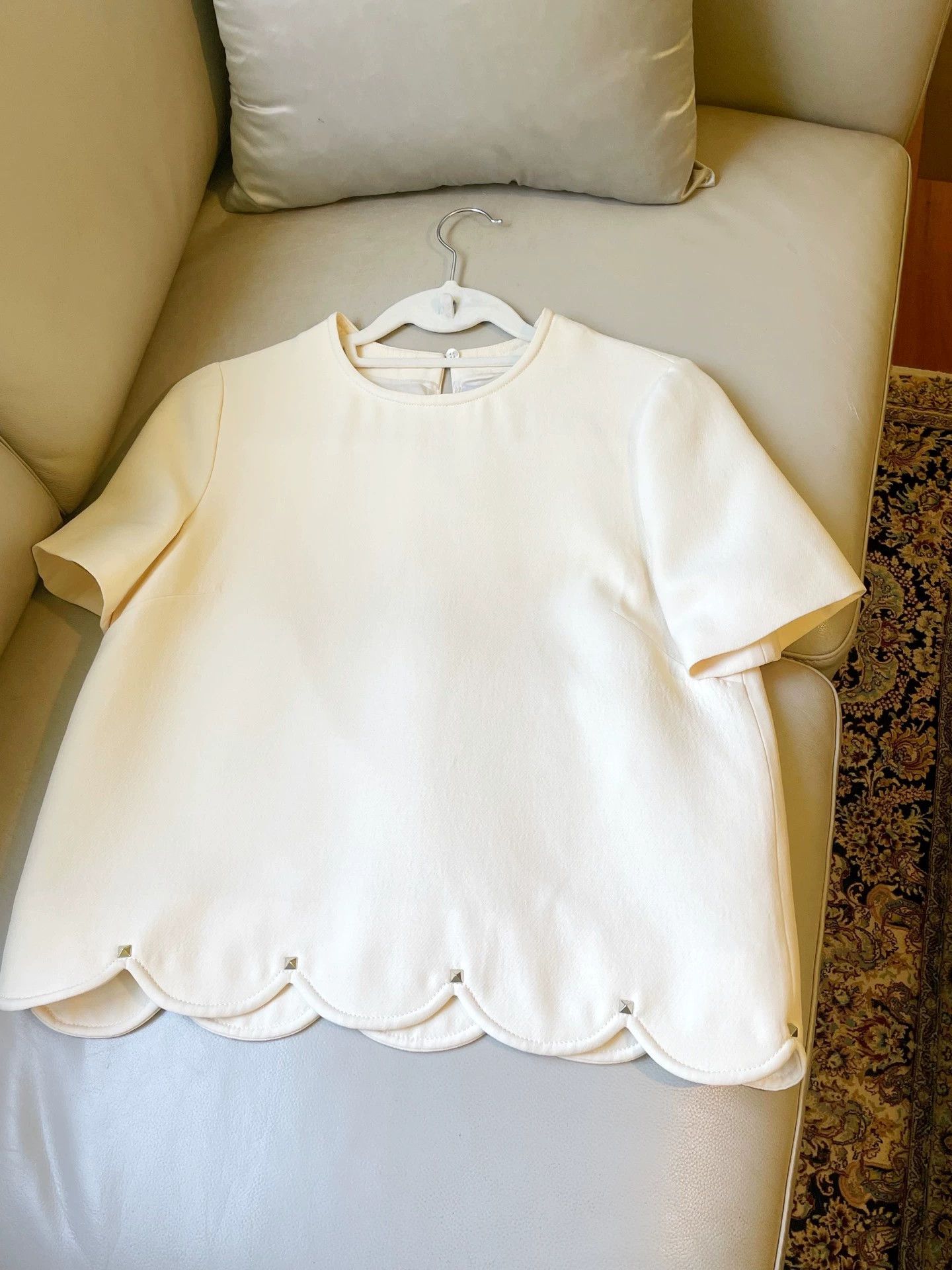 Valentino Valentino Silk Wool Studded Top - dmc Size US XS / EU 42 / 0 - 3 Thumbnail