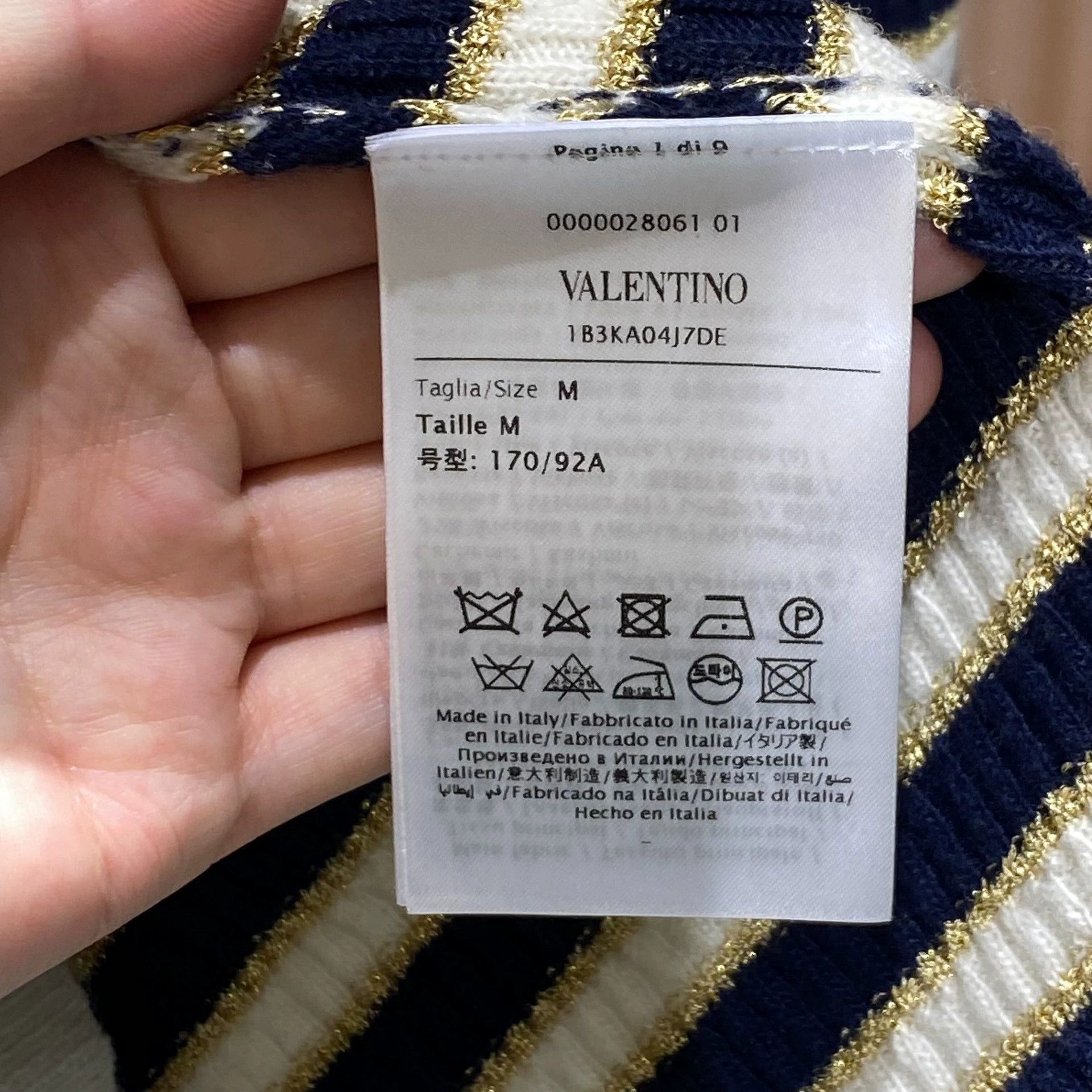 Valentino Valentino Striped Studded Knit Cardigan - dmc Size US M / EU 48-50 / 2 - 4 Thumbnail