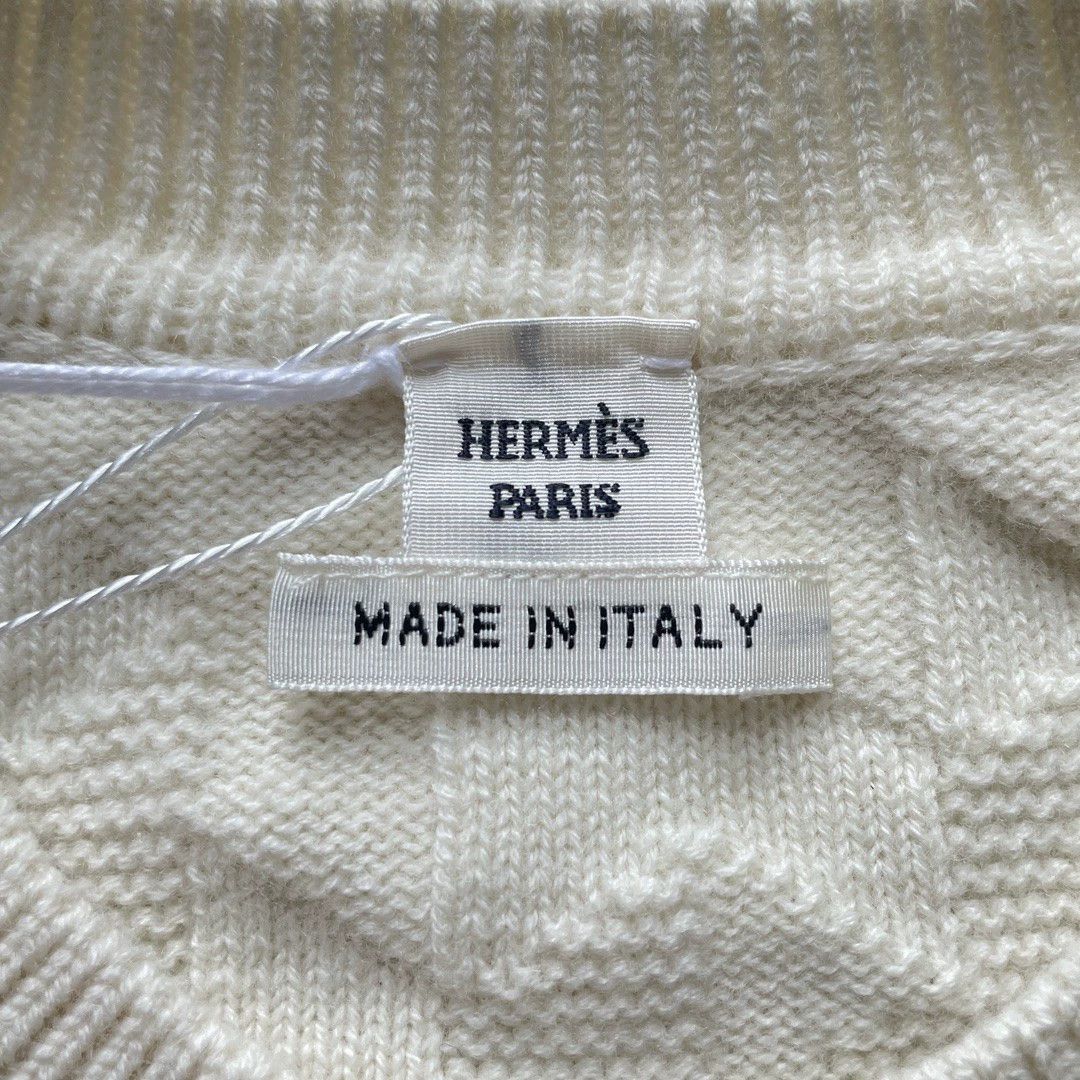Hermes Hermes FW21 White Wool Sweater Women's - dmc Size US S / EU 44-46 / 1 - 7 Thumbnail