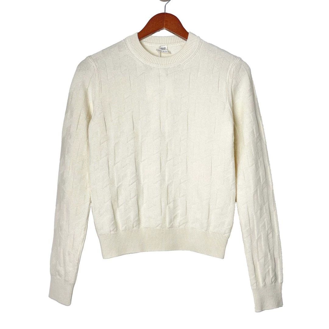 Hermes Hermes FW21 White Wool Sweater Women's - dmc Size US S / EU 44-46 / 1 - 4 Thumbnail