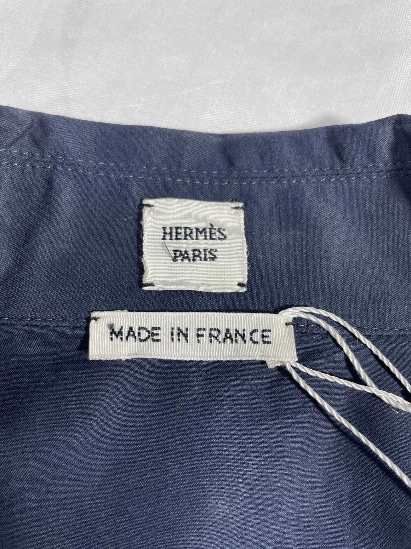 Hermes HERMES Solid Long Sleeve Shirt Jacket - dmc Size US XS / EU 42 / 0 - 5 Thumbnail