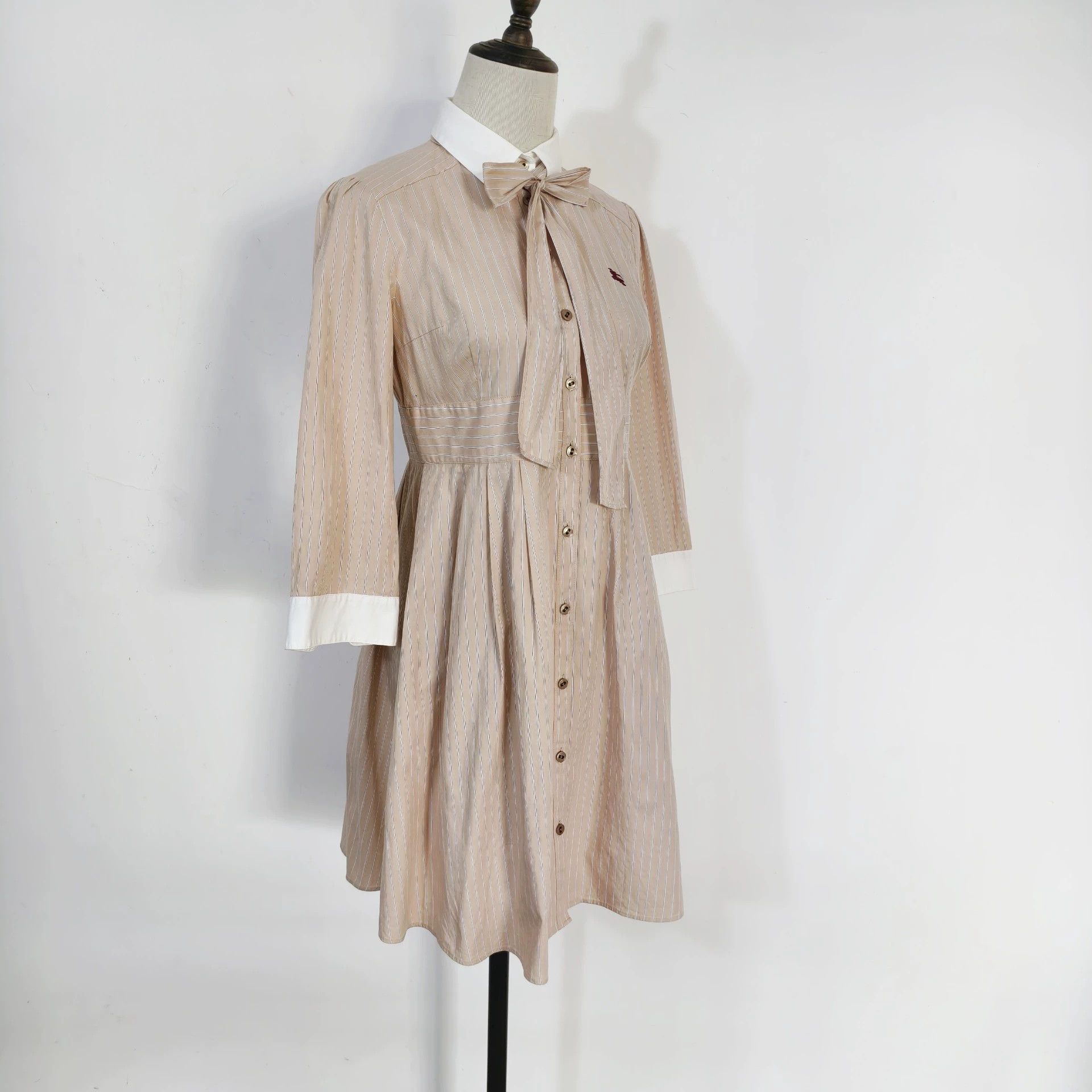 Burberry Vintage Burberry Striped Bow Dress - dmc Size US M / EU 48-50 / 2 - 3 Thumbnail