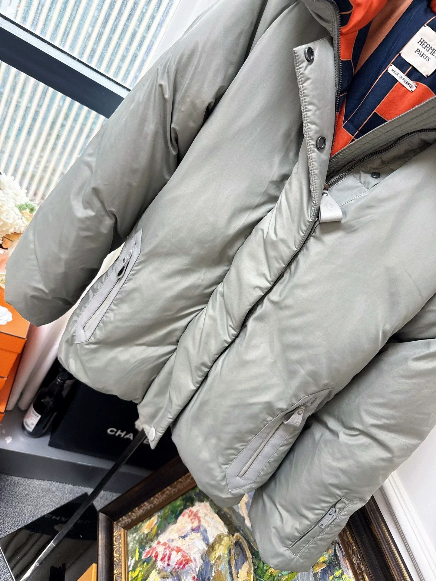Hermes Hermes Sage Gray Ski Down Jacket - dmc Size US M / EU 48-50 / 2 - 4 Thumbnail