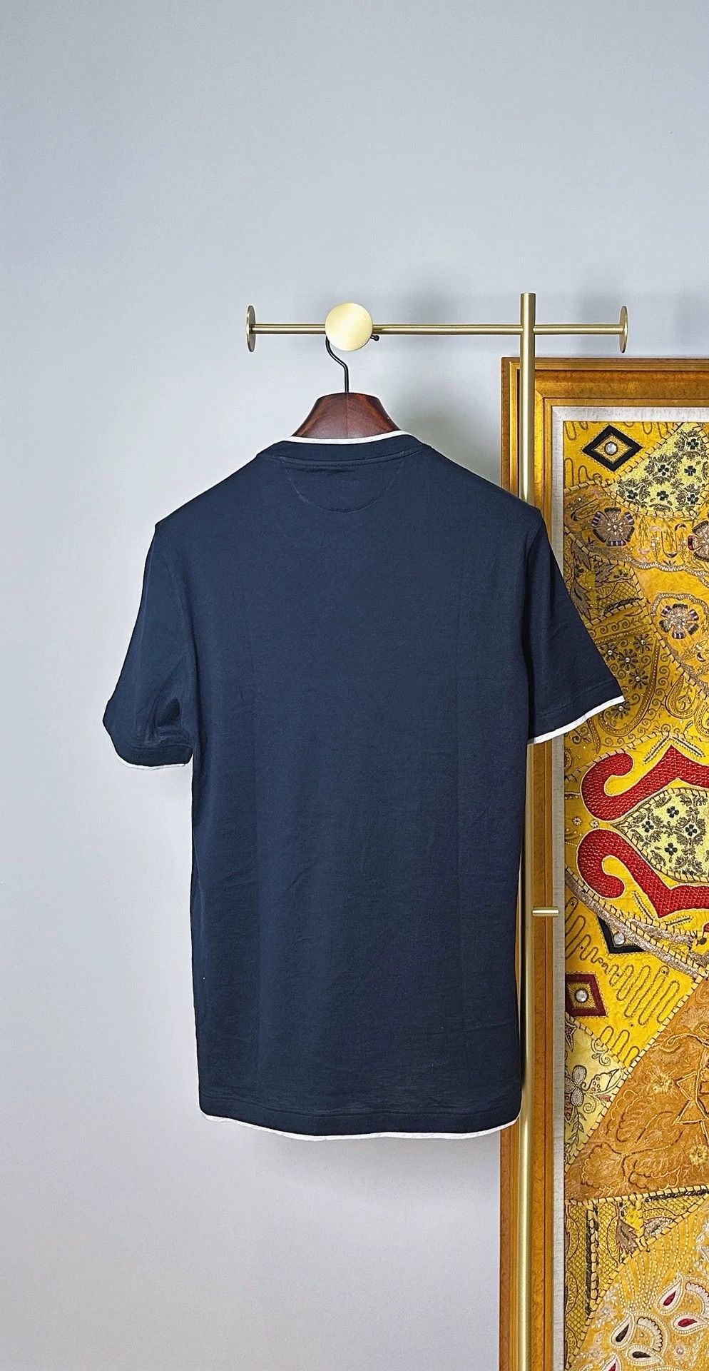 Brunello Cucinelli Brunello Cucinelli Silk-Cotton Short-Sleeve Top - dmc Size US L / EU 52-54 / 3 - 5 Thumbnail