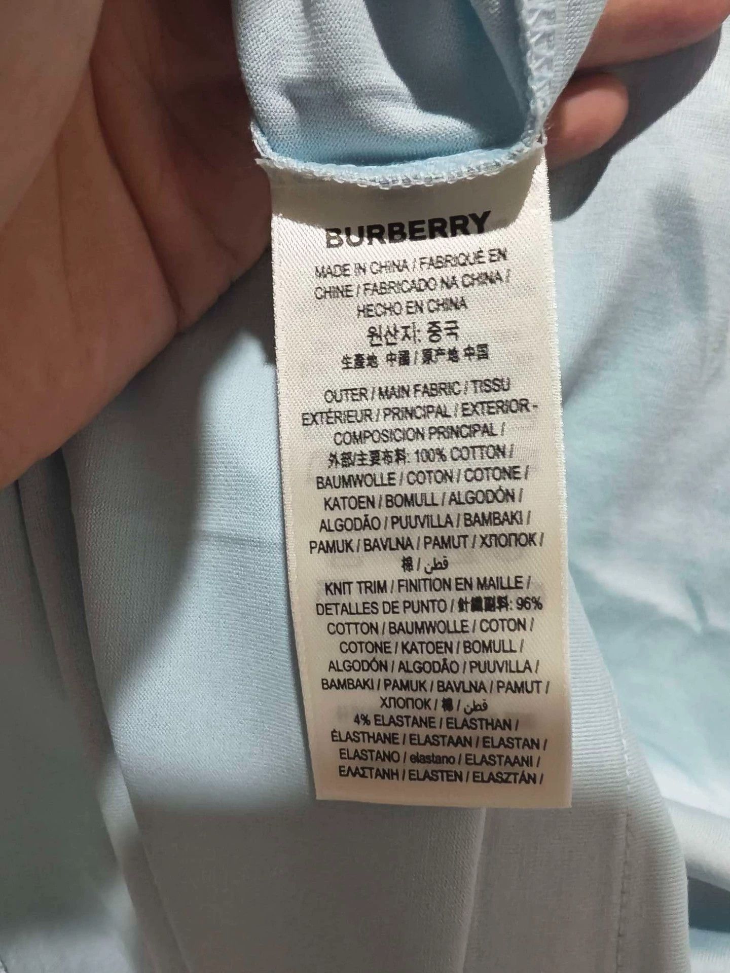 Burberry Burberry Blue Embroidered Crewneck T-shirt - dmc Size US S / EU 44-46 / 1 - 6 Thumbnail
