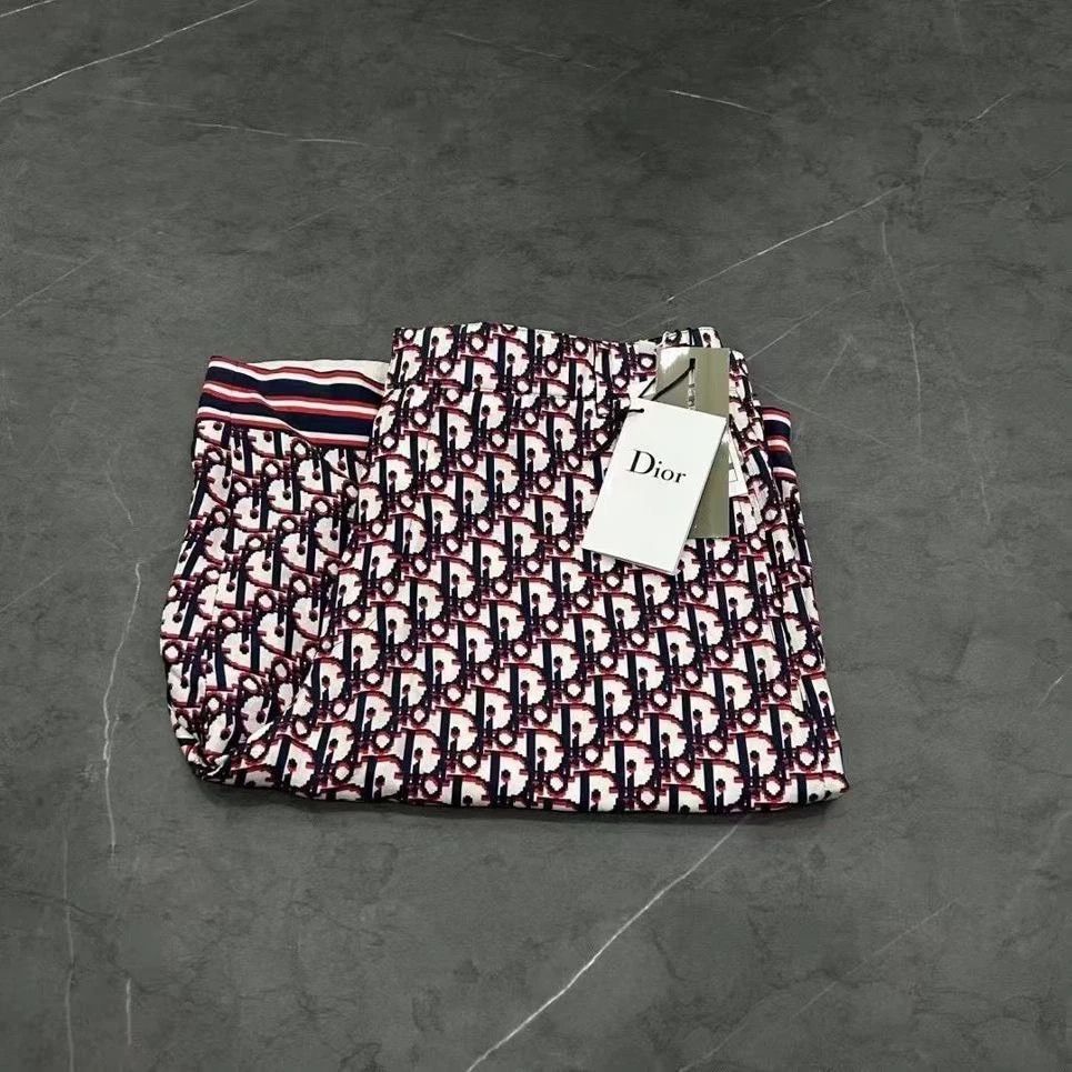 Dior Dior Logo Print Silk Shorts - dmc Size US 38 / EU 54 - 6 Thumbnail