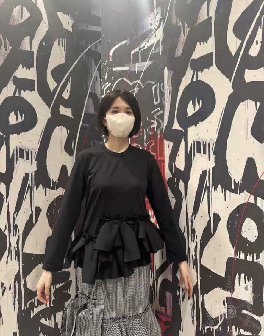 Comme des Garcons CDG Mainline Black Ruffled Long-Sleeve Top - dmc Size US L / EU 52-54 / 3 - 5 Thumbnail