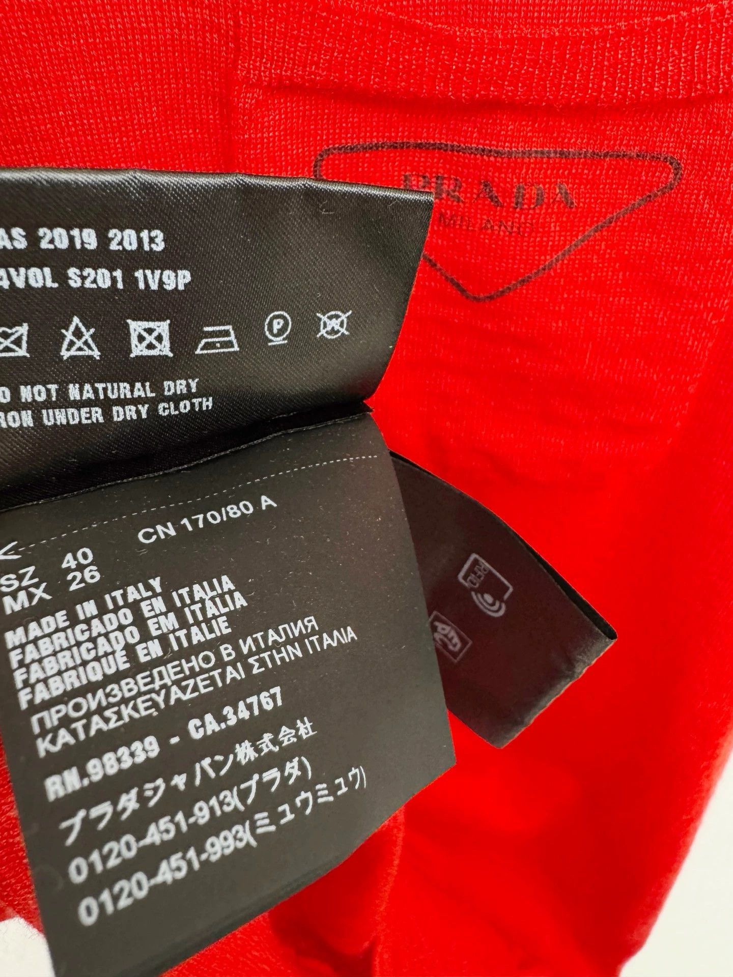 Prada Prada Red Triangle Logo Knit Short Sleeve - dmc Size US M / EU 48-50 / 2 - 6 Thumbnail